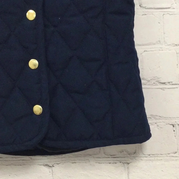 Crown & Ivy 2T Navy Blue Quilted Snap Button Vest - Picture 2 of 5